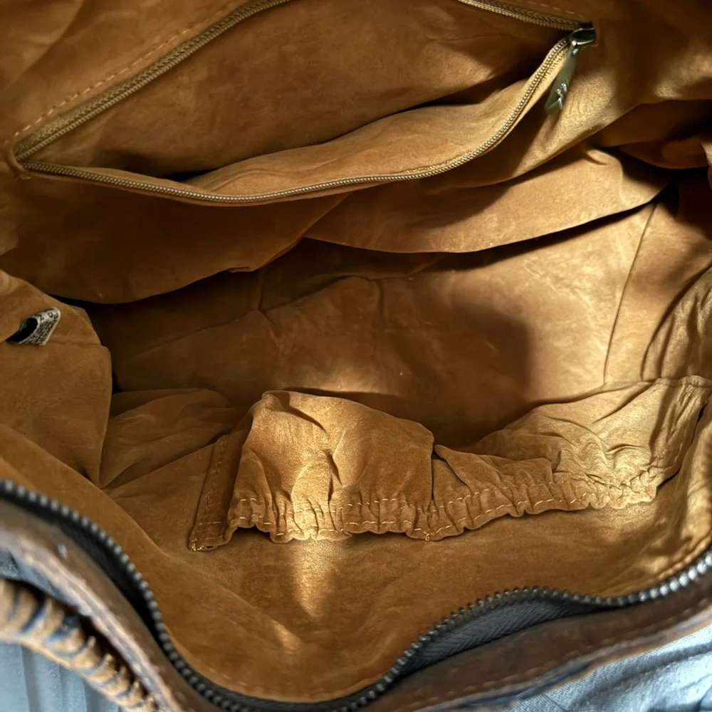 Patricia Nash New Brown Leather Hobo Bag - Picture 7 of 8